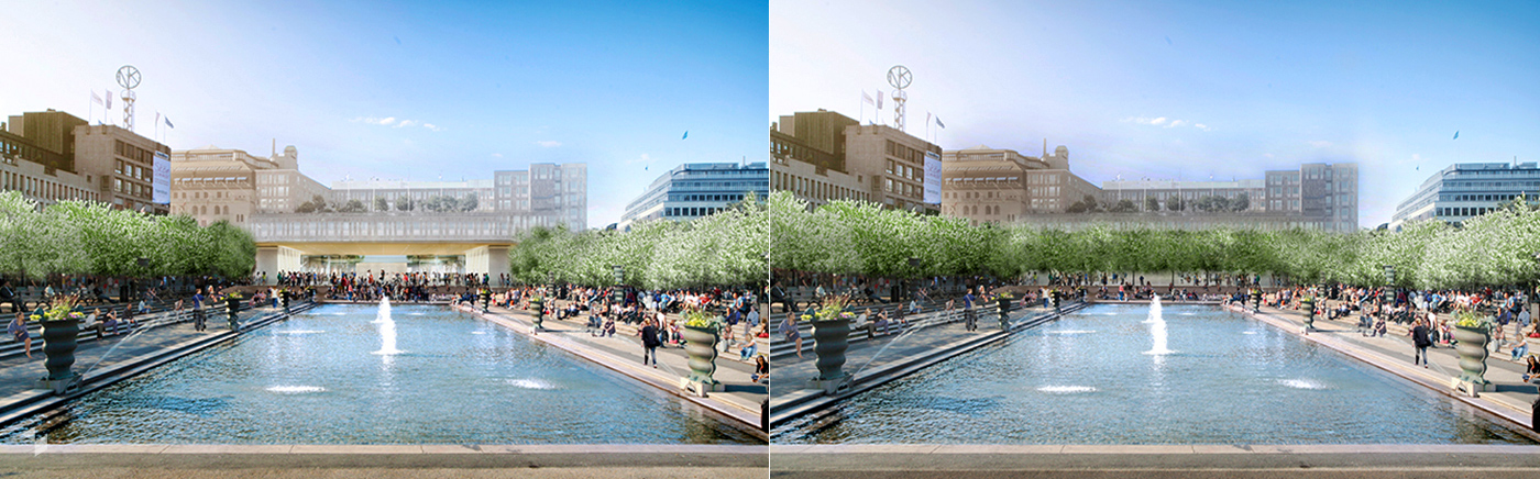 Vorher und Nachher: Apple Kungsträdgården in Stockholm