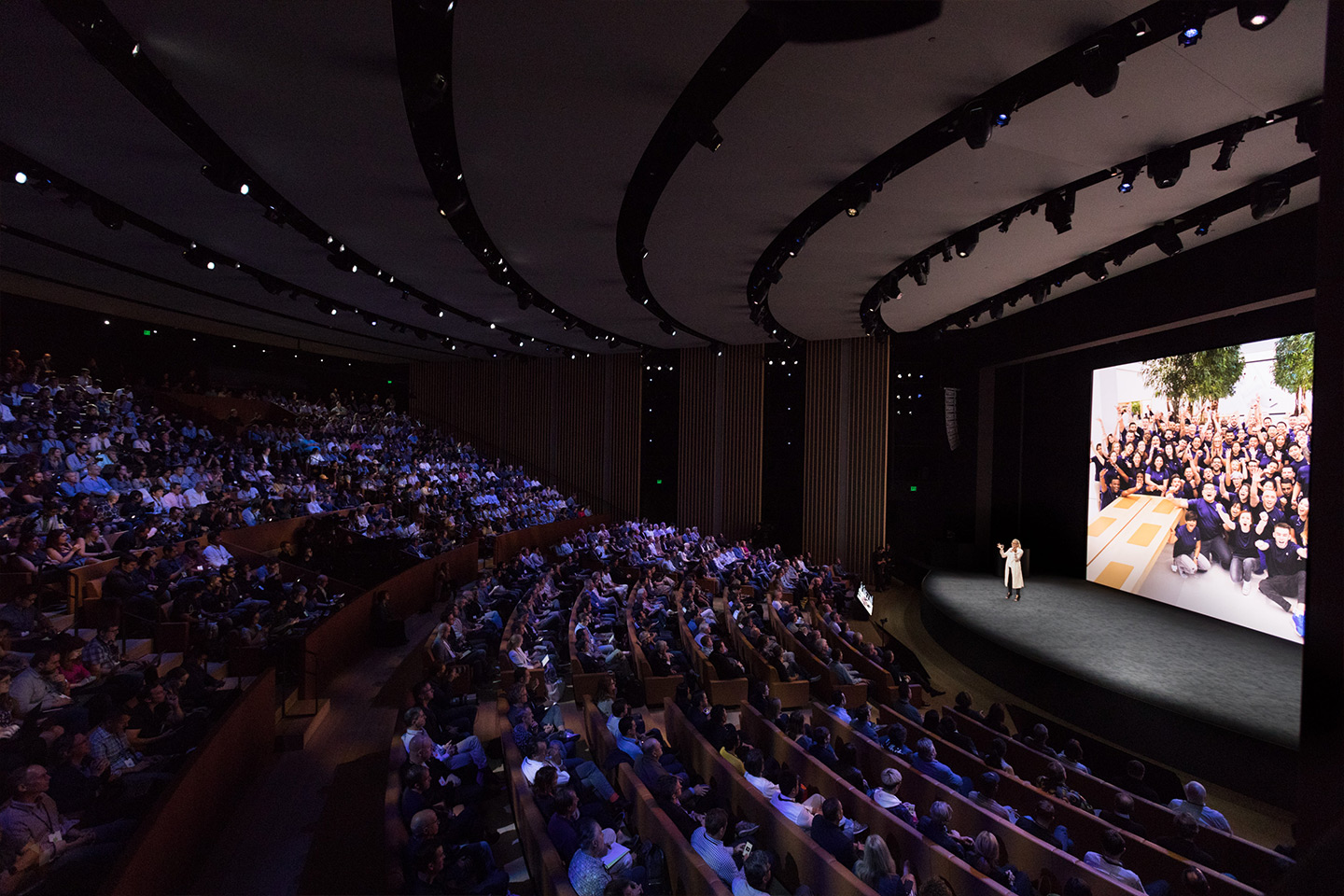 Das Auditorium im Steve Jobs Theater in Cupertino