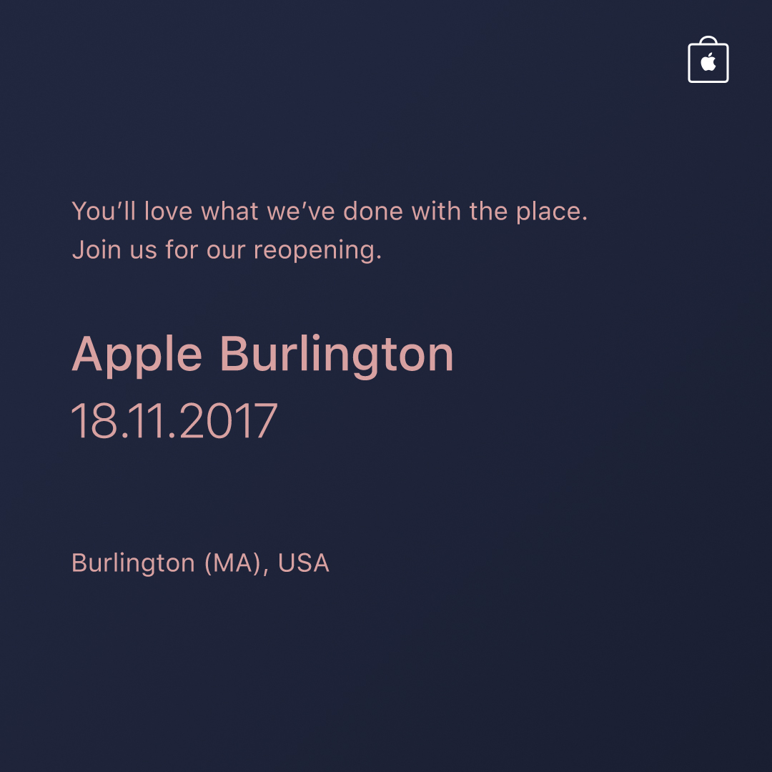 Wiedereröffnung: Apple Burlington