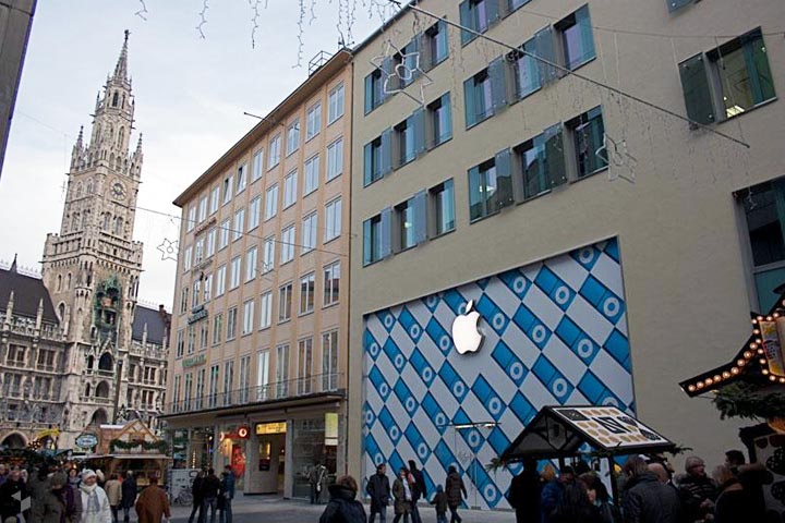 Apple Rosenstraße in München (Deutschland) eröffnete am 6. Dezember 2008