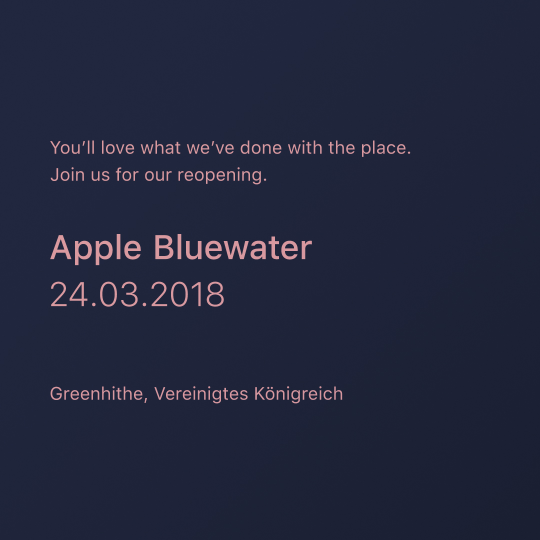 Wiedereröffnung: Apple Bluewater (UK)