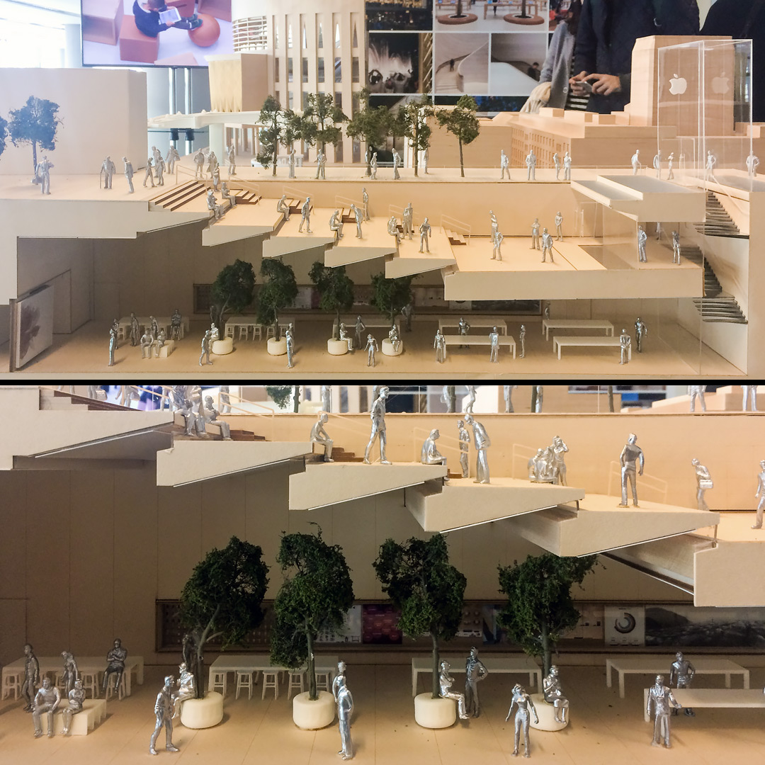 Apple Piazza Liberty: Architekturmodell von Foster + Partners