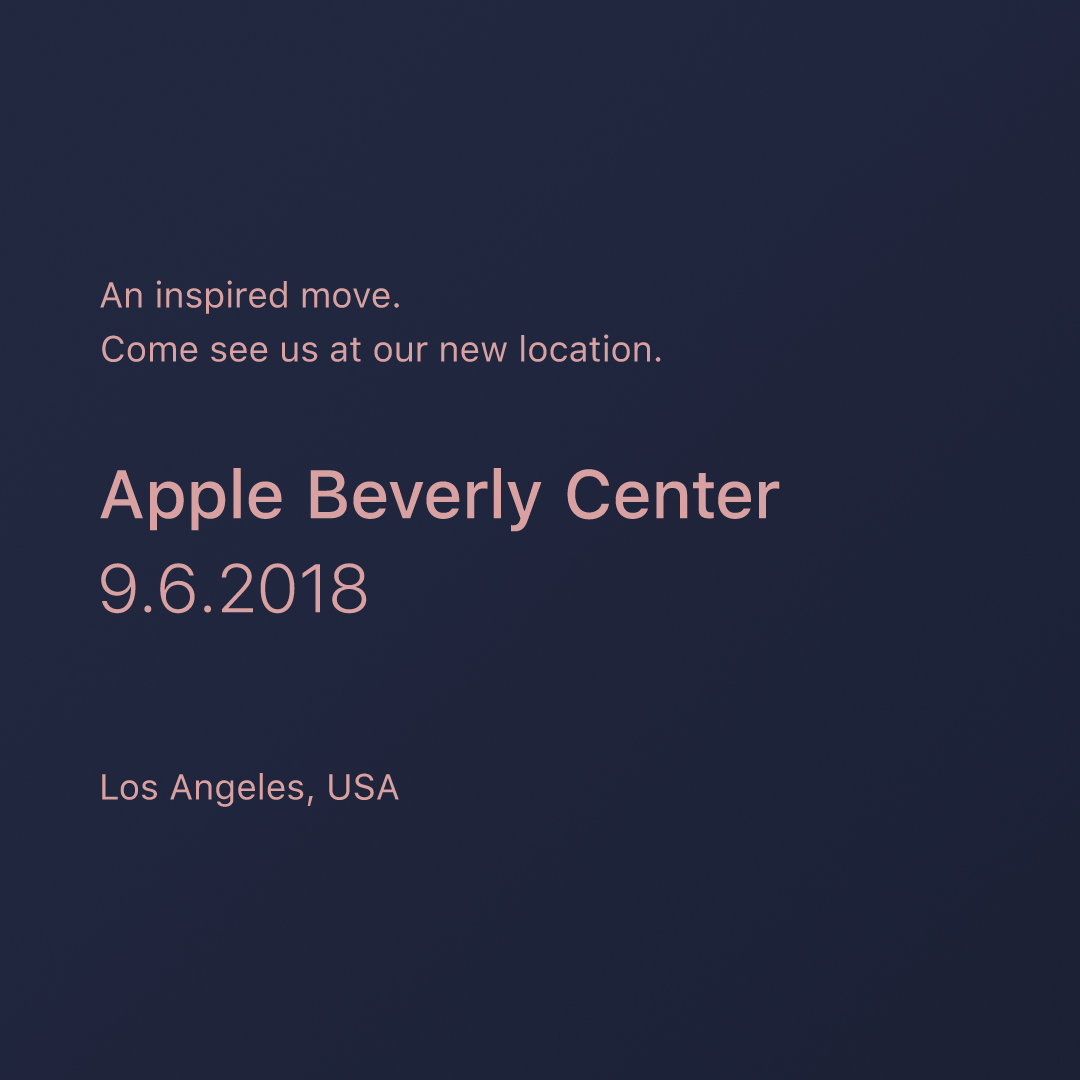 Wiedereröffnung: Apple Beverly Center zieht um