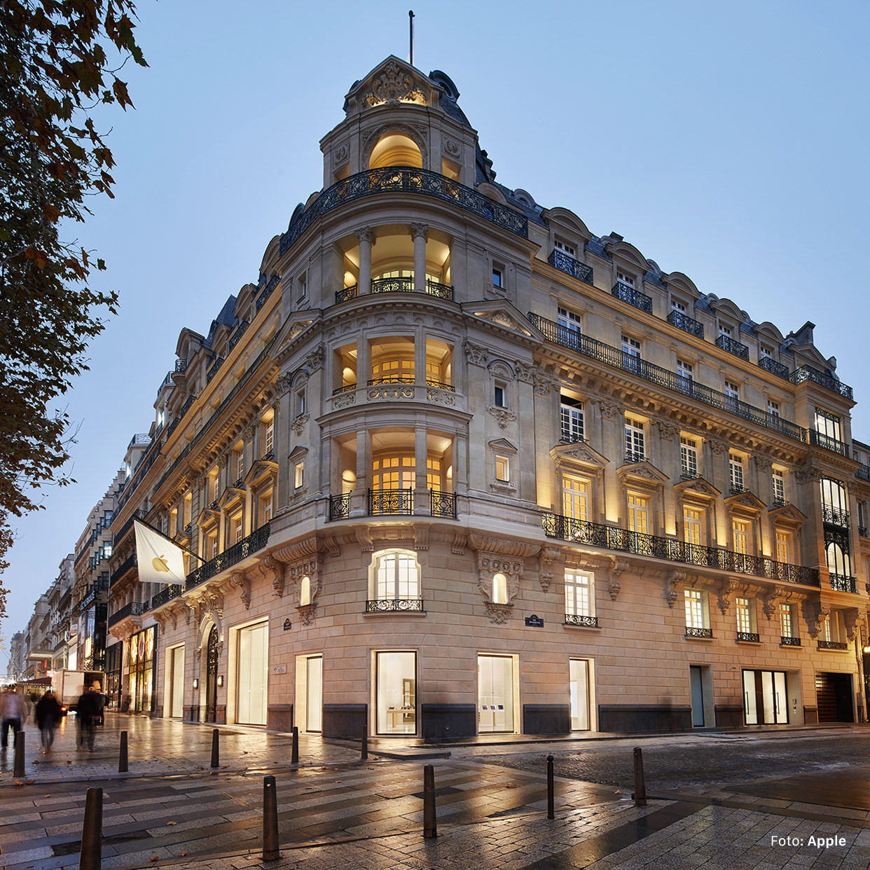 Apple Newsroom: "Apple Champs-Élysées eröffnet diesen Sonntag auf der berühmten Pariser Allee"